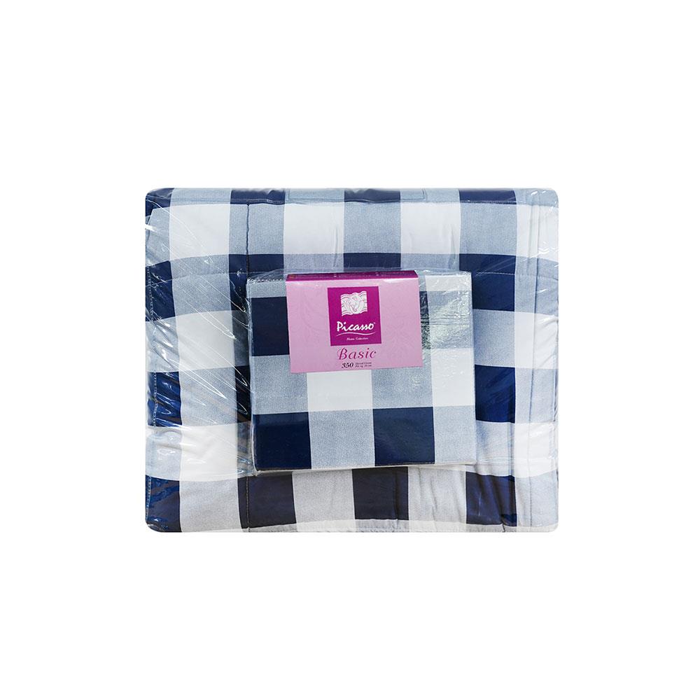 ชุดผ้าปูที่นอน 6 ฟุต 6 ชิ้น PICASSO BASIC สี FLORENCE NAVY BLUE
