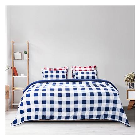 ชุดผ้าปูที่นอน 6 ฟุต 6 ชิ้น PICASSO BASIC สี FLORENCE NAVY BLUE_0