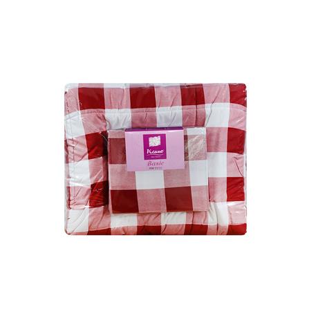 ชุดผ้าปูที่นอน 6 ฟุต 6 ชิ้น PICASSO BASIC สี FLORENCE DARK RED_4