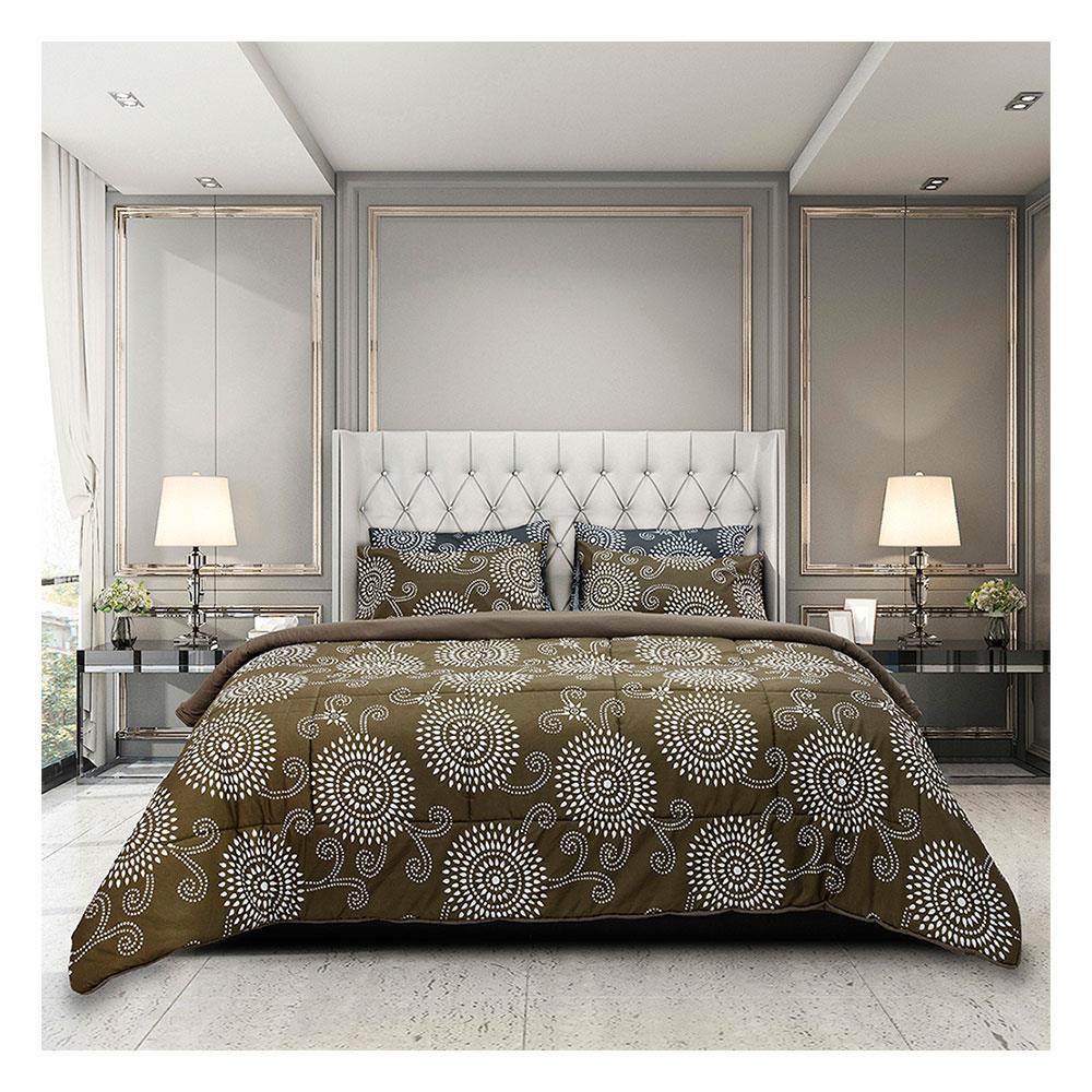 ชุดผ้าปูที่นอน 6 ฟุต 6 ชิ้น PICASSO BASIC สี VENICE BROWN