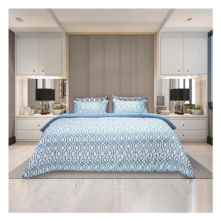 ชุดผ้าปูที่นอน 6 ฟุต 6 ชิ้น PICASSO BASIC สี JENOA GREENMINT_0