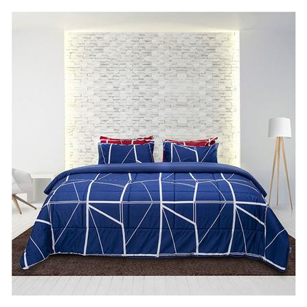 ชุดผ้าปูที่นอน 6 ฟุต 6 ชิ้น PICASSO BASIC สี NAPLES NAVY BLUE