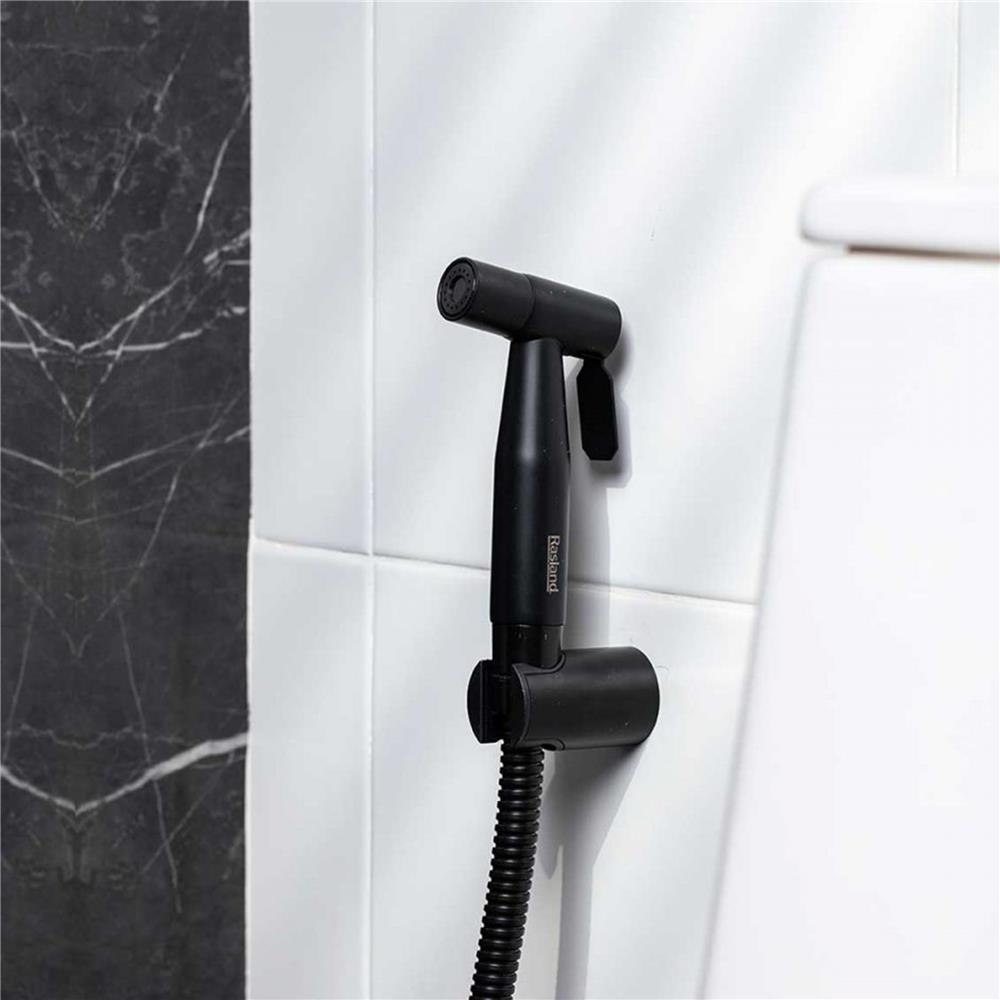 สายฉีดชำระครบชุด RASLAND RA BLACK-19 สีดำ