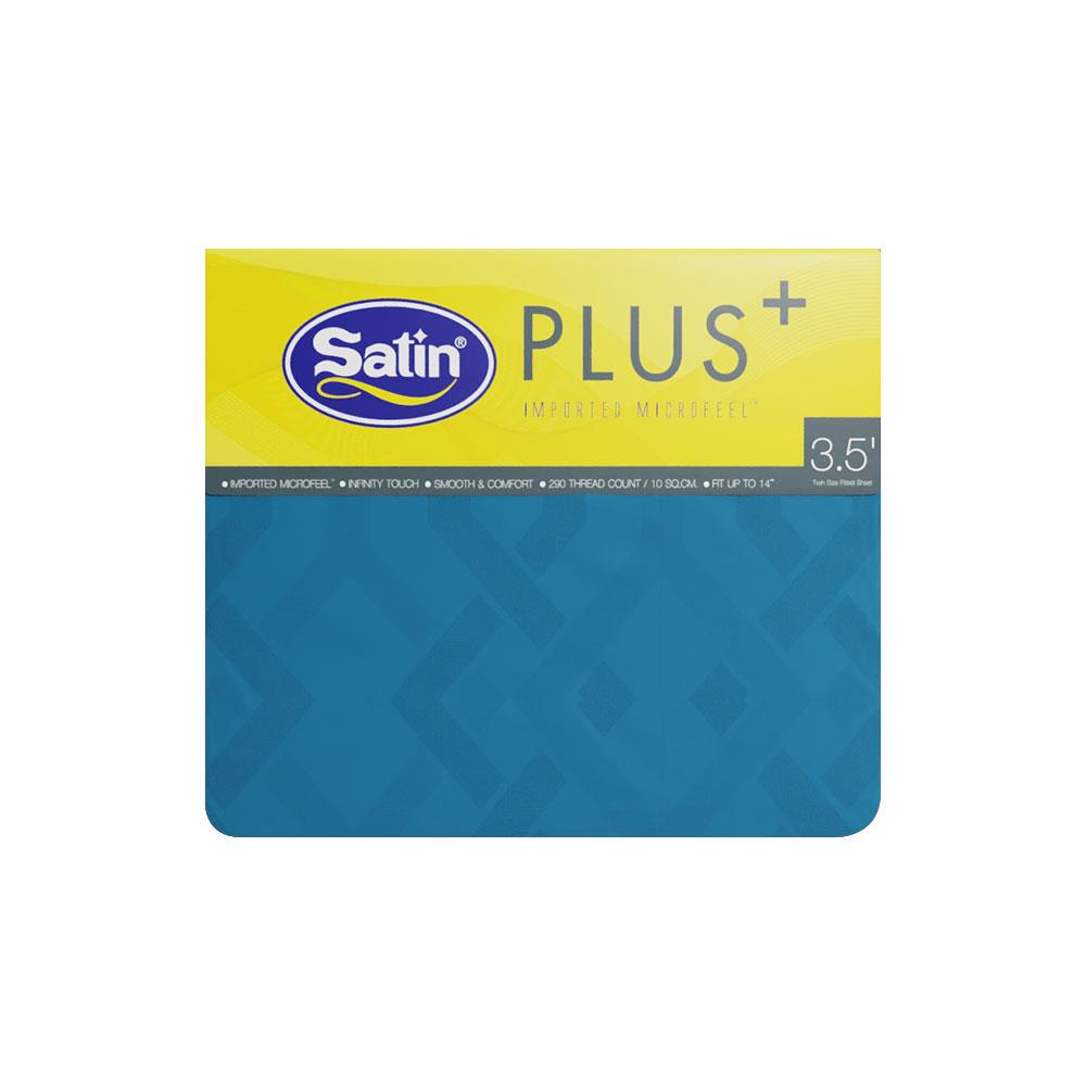 ชุดผ้าปูที่นอน 3.5 ฟุต 3 ชิ้น SATIN PLUS LUCKY ME LK017
