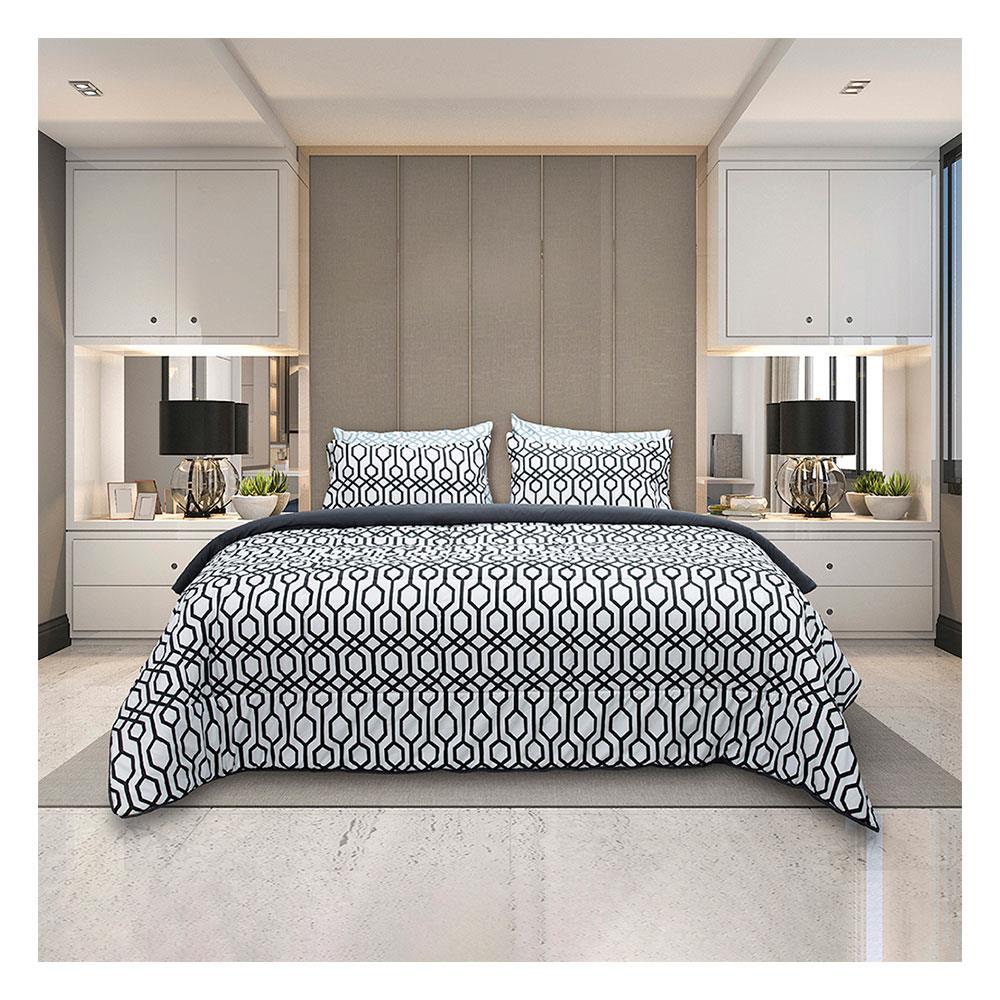 ชุดผ้าปูที่นอน 6 ฟุต 6 ชิ้น PICASSO BASIC สี JENOA DARK GREY