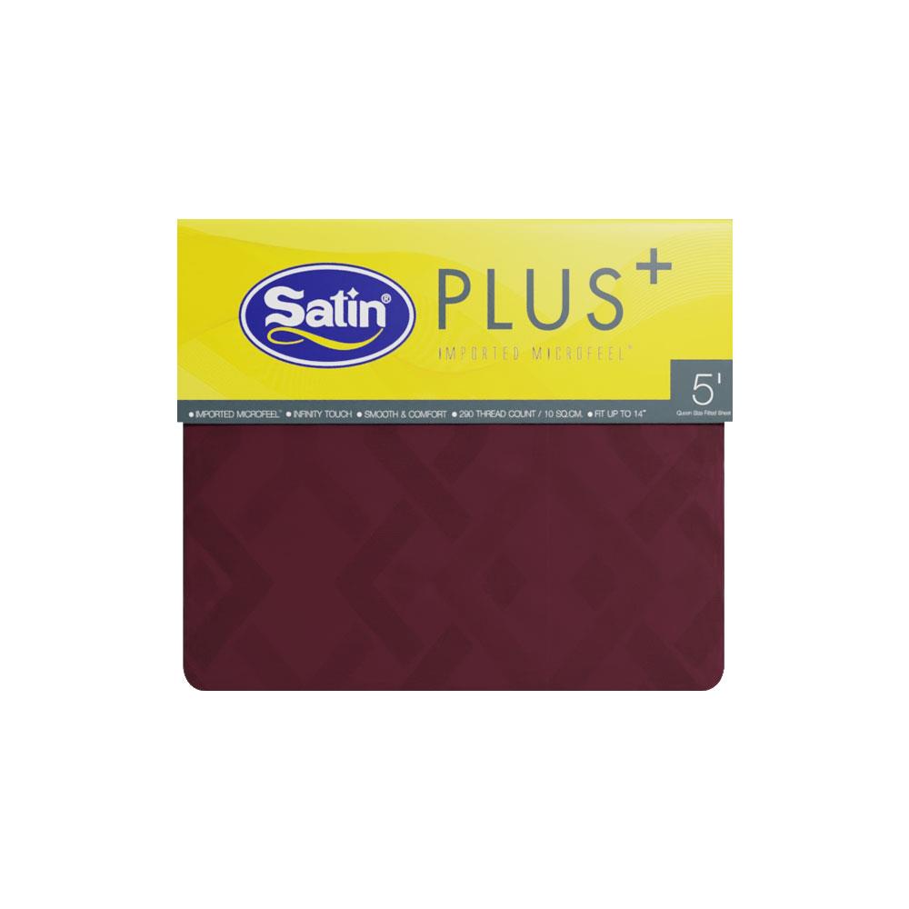 ชุดผ้าปูที่นอน 5 ฟุต 5 ชิ้น SATIN PLUS LUCKY ME LK018