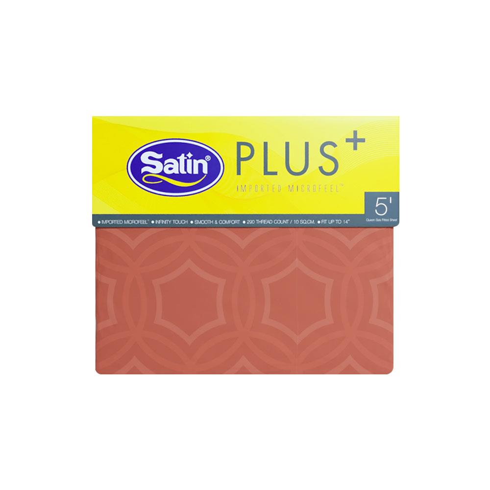 ชุดผ้าปูที่นอน 5 ฟุต 5 ชิ้น SATIN PLUS LUCKY ME LK015