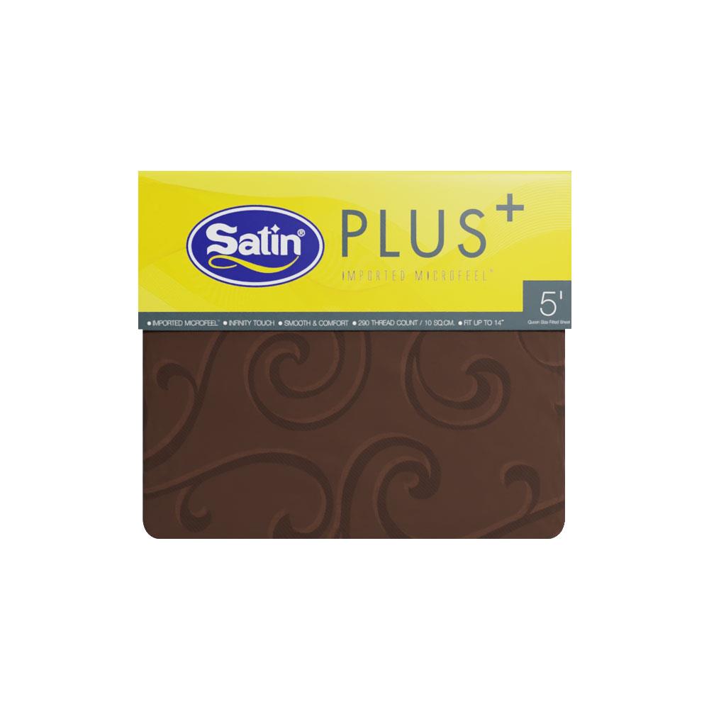 ชุดผ้าปูที่นอน 5 ฟุต 5 ชิ้น SATIN PLUS LUCKY ME LK019