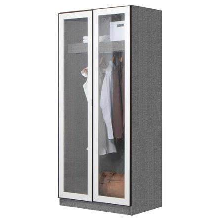 ตู้เสื้อผ้า 2 บานเปิด KONCEPT PARIS 90 ซม. สี GREY LINEN/WHITE LINEN_0