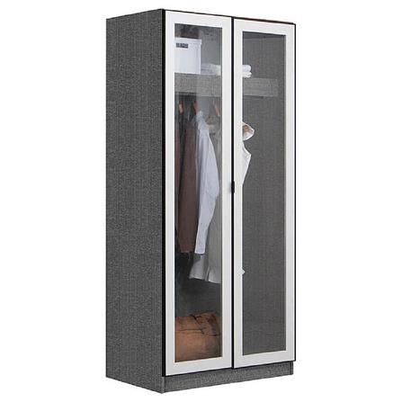 ตู้เสื้อผ้า 2 บานเปิด KONCEPT PARIS 90 ซม. สี GREY LINEN/WHITE LINEN_2