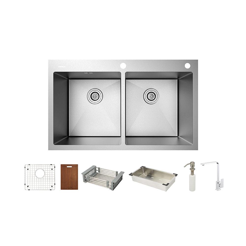 ซิงค์ฝัง 2หลุม HAFELE MARIA 495.39.606 สีเงิน