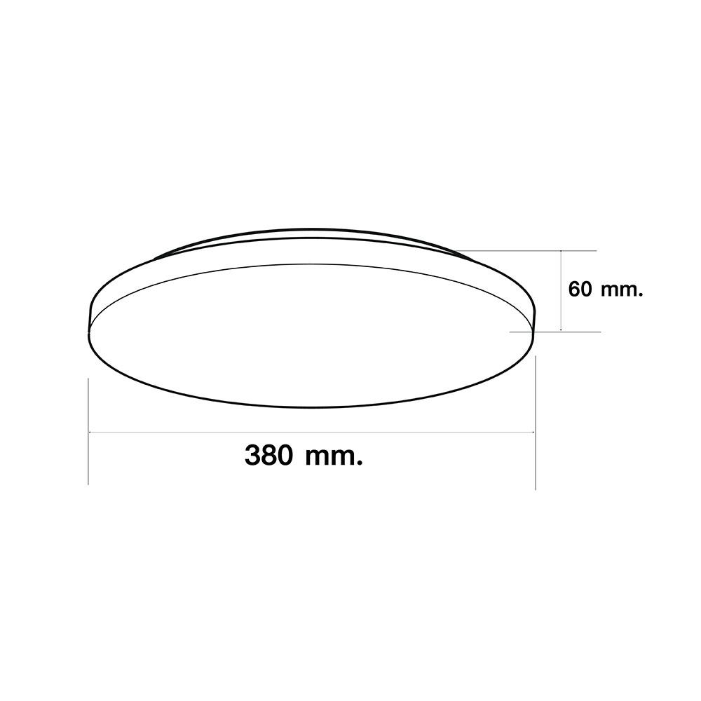 ไฟเพดาน LED HI-TEK HFIL1 15 นิ้ว 24 วัตต์ DAYLIGHT/COOL WHITE/WARM WHITE สีขาว