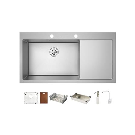 ซิงค์ฝัง 1หลุม 1พัก HAFELE MARIA 495.39.604 สีเงิน