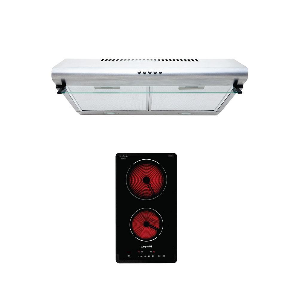 เตาฝัง+เครื่องดูดควัน LUCKY FLAME BH30IFS+SR60S