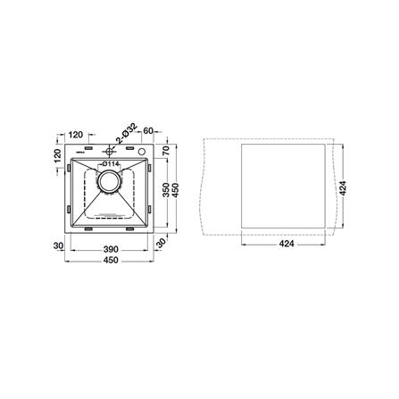 ซิงค์ฝัง 1หลุม HAFELE 495.39.600 สีเงิน_3