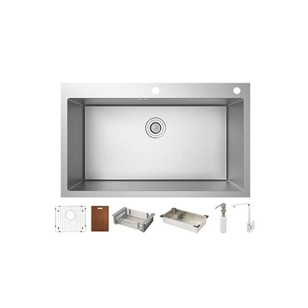 ซิงค์ฝัง 1หลุม HAFELE MARIA 495.39.603 สีเงิน