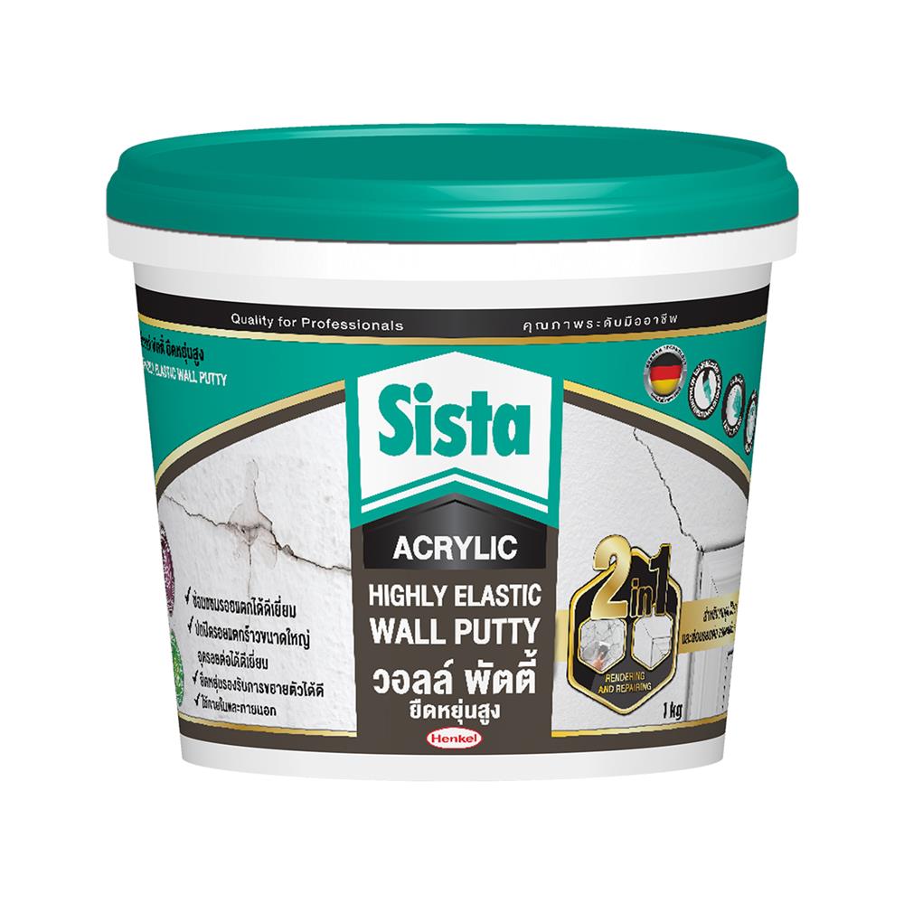 อะคริลิกอุดโป๊วยืดหยุ่นสูง SISTA 1 กก. สีขาว_1