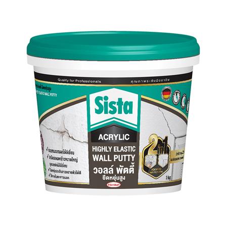 อะคริลิกอุดโป๊วยืดหยุ่นสูง SISTA 1 กก. สีขาว
