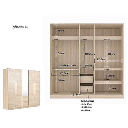 ชุดห้องนอน 5 ฟุต KONCEPT HAKONE สี CANYON OAK_2