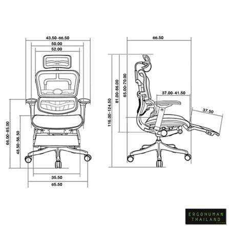 เก้าอี้สุขภาพ ERGOHUMAN 2-P สีขาว_4