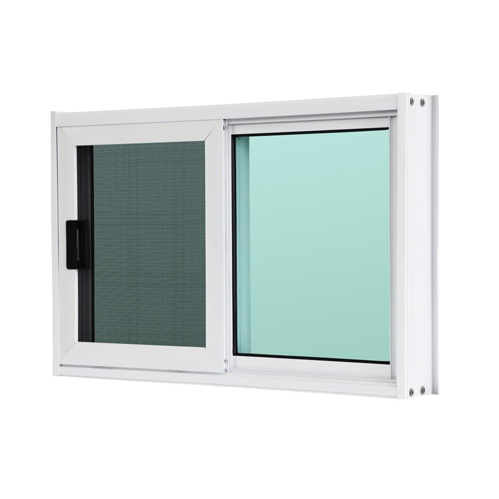หน้าต่างบานเลื่อน อะลูมิเนียม S-S มุ้ง AZLE 80x50 ซม. สีขาว