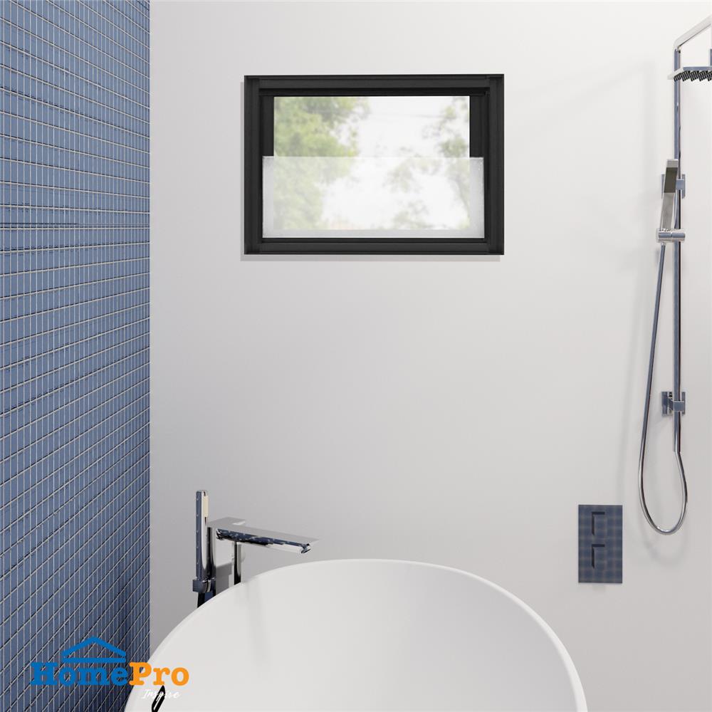 หน้าต่างกระจกซ้อน อะลูมิเนียม AZLE 60x50 ซม. สีดำ