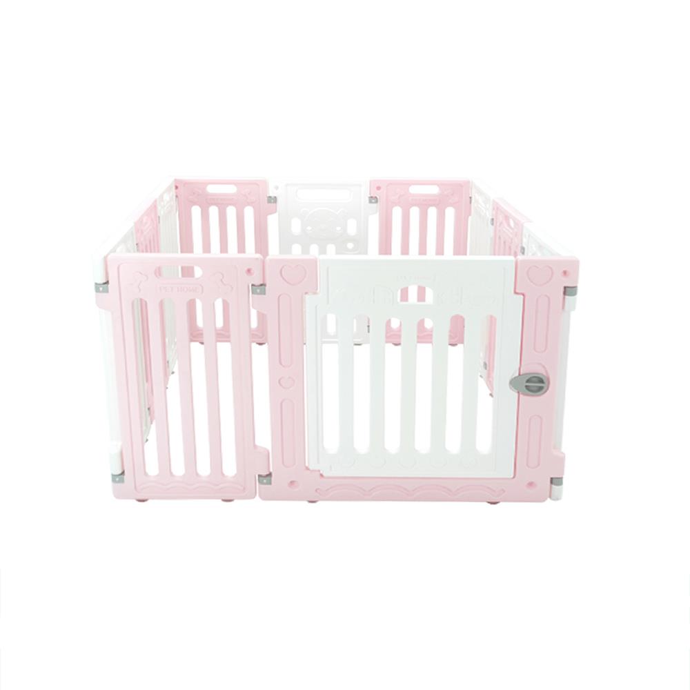 คอกกั้นสุนัขเพ็ทโฮม HOSTAIL ไซซ์ S สีชมพู/ขาว