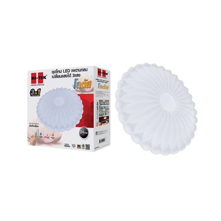 ไฟเพดาน LED HI-TEK HFIL2 15 นิ้ว 24 วัตต์ DAYLIGHT/COOL WHITE/WARM WHITE สีขาว_4