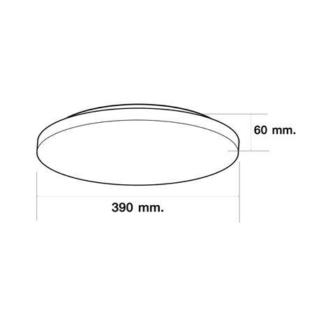 ไฟเพดาน LED HI-TEK HFIL2 15 นิ้ว 24 วัตต์ DAYLIGHT/COOL WHITE/WARM WHITE สีขาว_6