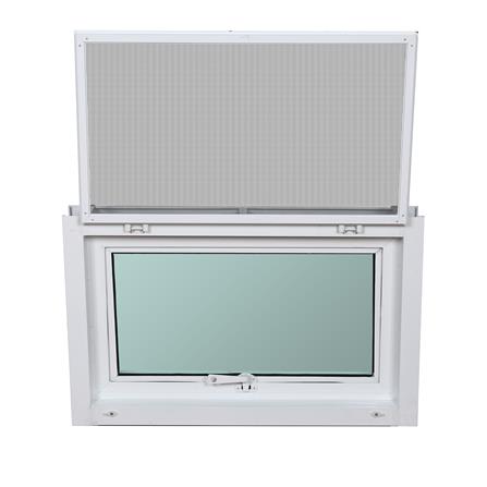 หน้าต่างบานเปิดกระทุ้ง อะลูมิเนียม มุ้ง AZLE 80X50 ซม. สีขาว_1