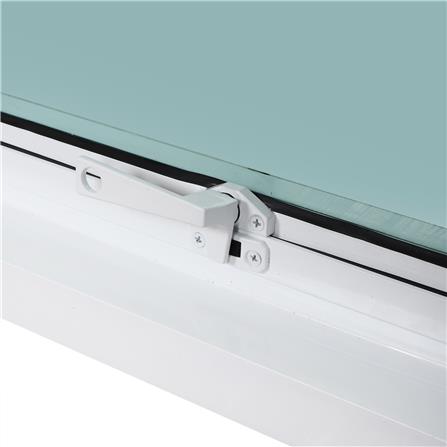 หน้าต่างบานเปิดกระทุ้ง อะลูมิเนียม มุ้ง AZLE 80X50 ซม. สีขาว_4