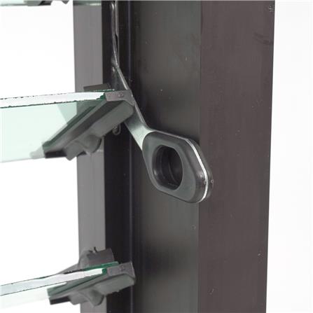 หน้าต่างบานเกล็ด อะลูมิเนียม AZLE 60x110 ซม. สีชา_3