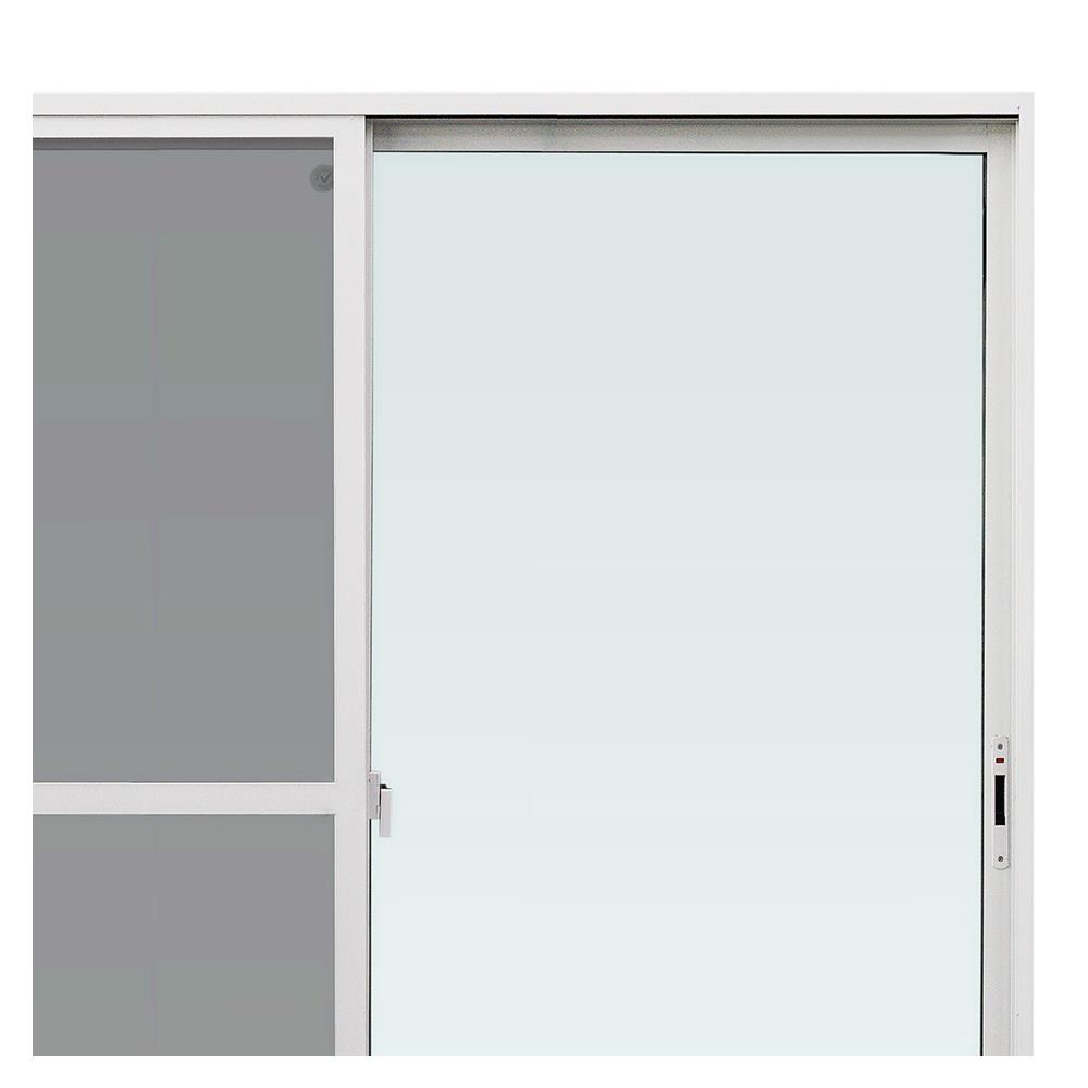 ประตูบานเลื่อน อะลูมิเนียม S-S มุ้ง AZLE 200X205 ซม. สีขาว
