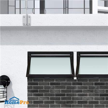 หน้าต่างบานเปิดกระทุ้ง อะลูมิเนียม มุ้ง AZLE 80X50 ซม. สีดำ_1