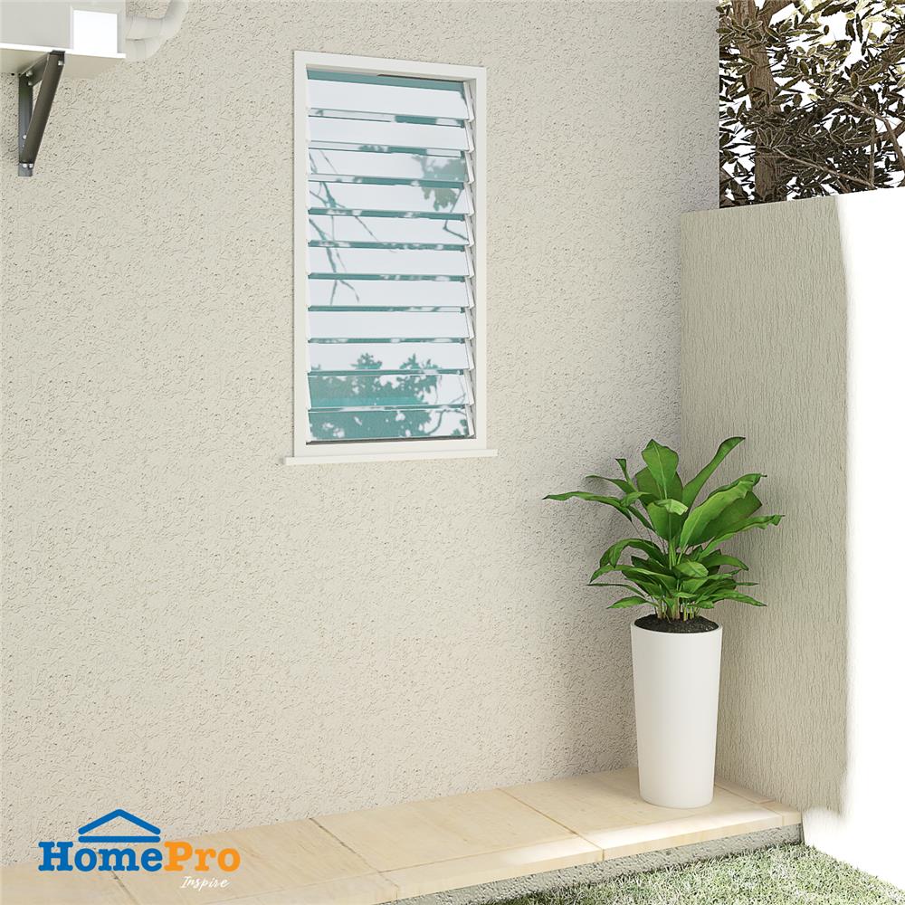 หน้าต่างบานเกล็ด อะลูมิเนียม AZLE 60x110 ซม. สีขาว