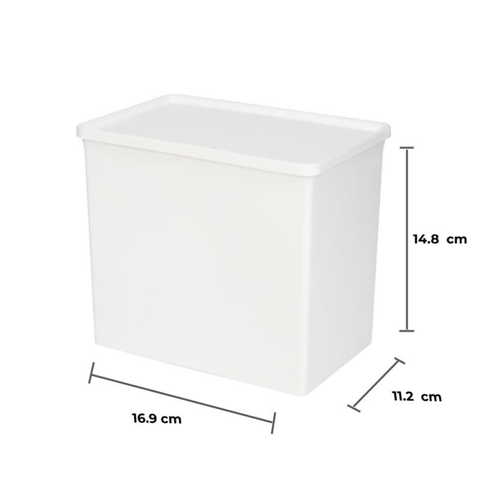 กล่องพลาสติกรีฟิล STACKO PURE 2.5 ลิตร 16.9x11.2x14.8 ซม. สีขาว