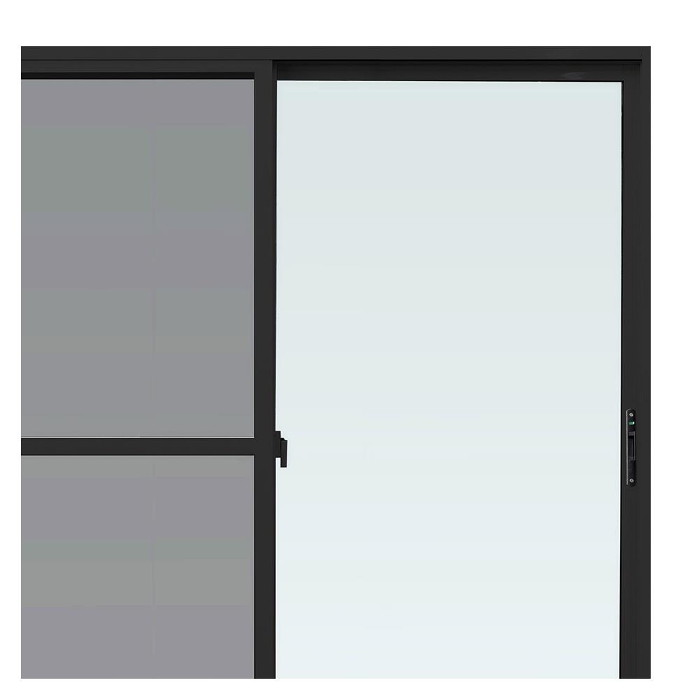 ประตูบานเลื่อน อะลูมิเนียม S-S มุ้ง AZLE 200X205 ซม. สีดำ