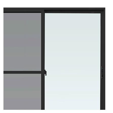 ประตูบานเลื่อน อะลูมิเนียม S-S มุ้ง AZLE 200X205 ซม. สีดำ_1