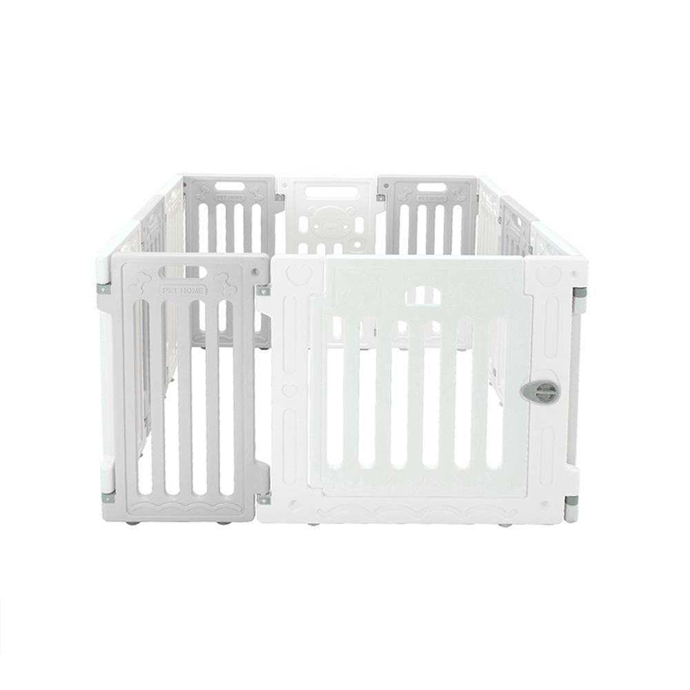 คอกกั้นสุนัขเพ็ทโฮม HOSTAIL ไซซ์ S สีเทา/ขาว