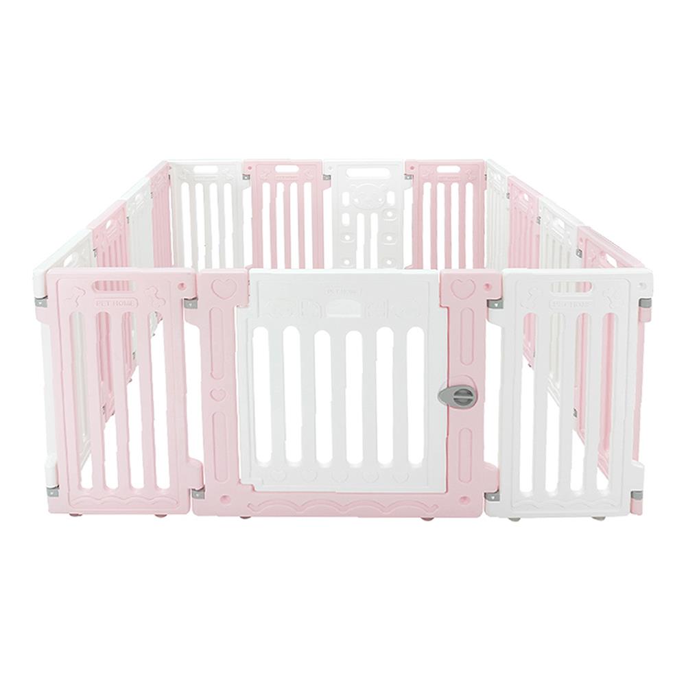 คอกกั้นสุนัขเพ็ทโฮม HOSTAIL ไซซ์ L สีชมพู/ขาว