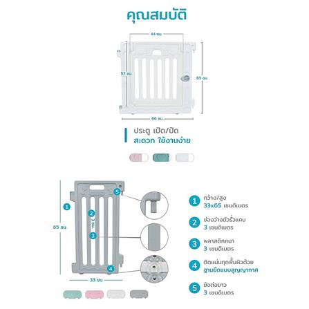 คอกกั้นสุนัขเพ็ทโฮม HOSTAIL ไซซ์ L สีชมพู/ขาว_4