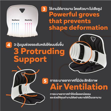 เบาะรองนั่ง ERGOTREND COMBI-CHAIR สีดำ_6