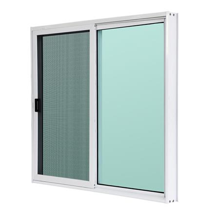 หน้าต่างบานเลื่อน อะลูมิเนียม S-S มุ้ง AZLE 120x110 ซม. สีขาว_3
