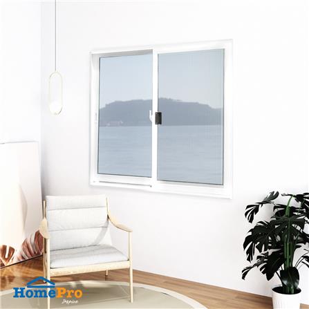 หน้าต่างบานเลื่อน อะลูมิเนียม S-S มุ้ง AZLE 120x110 ซม. สีขาว_4