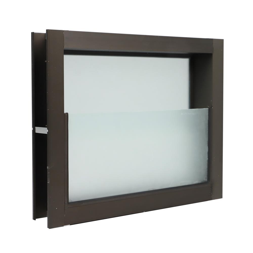 หน้าต่างกระจกซ้อน อะลูมิเนียม AZLE 60x50 ซม. สีชา