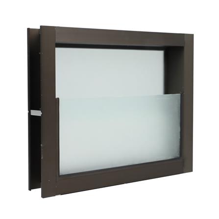 หน้าต่างกระจกซ้อน อะลูมิเนียม AZLE 60x50 ซม. สีชา_1