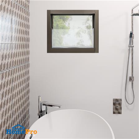 หน้าต่างกระจกซ้อน อะลูมิเนียม AZLE 60x50 ซม. สีชา_3