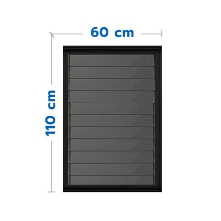 หน้าต่างบานเกล็ด อะลูมิเนียม AZLE 60x110 ซม. สีดำ_0