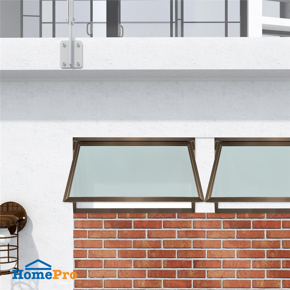 หน้าต่างบานเปิดกระทุ้ง อะลูมิเนียม มุ้ง AZLE 80X50 ซม. สีชา