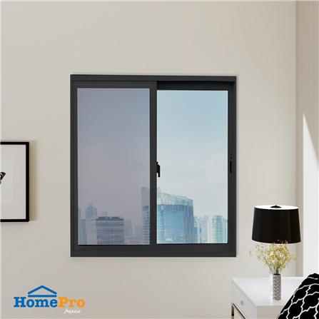 หน้าต่างบานเลื่อน อะลูมิเนียม S-S AZLE 100x100 ซม. สีดำ_2